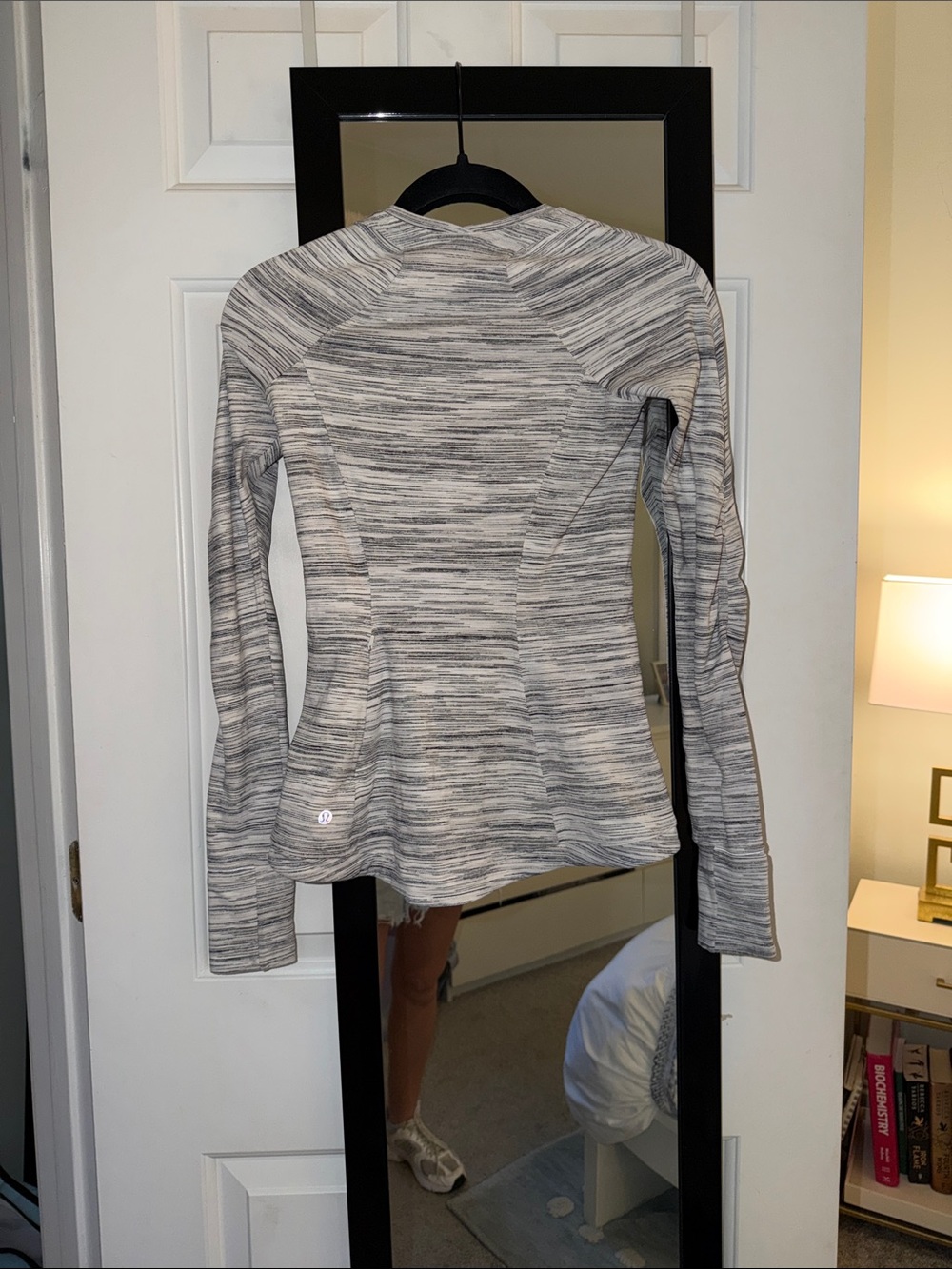 lululemon athletica Gray Space-Dye Long Sleeve Active Top